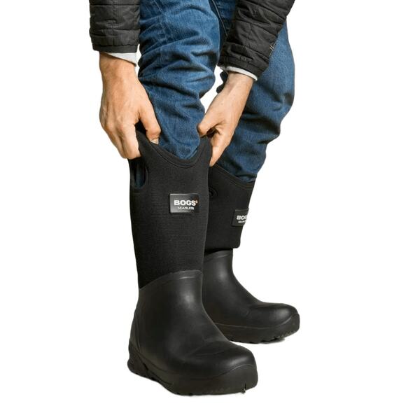 Bogs Mens Bozeman Tall Boots US 12 EU 45 Black Waterproof Pull On NIB main image 11